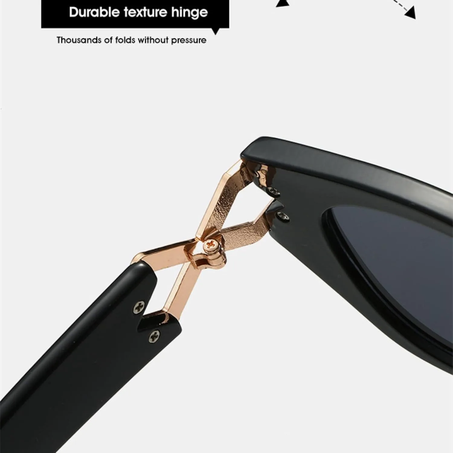 

Модные солнцезащитные очки «кошачий глаз» с градиентными линзами, оправой в виде скрепки, роскошным декором, защитой от УФ-излучения UV400 TKKTLLT, Blue Blue