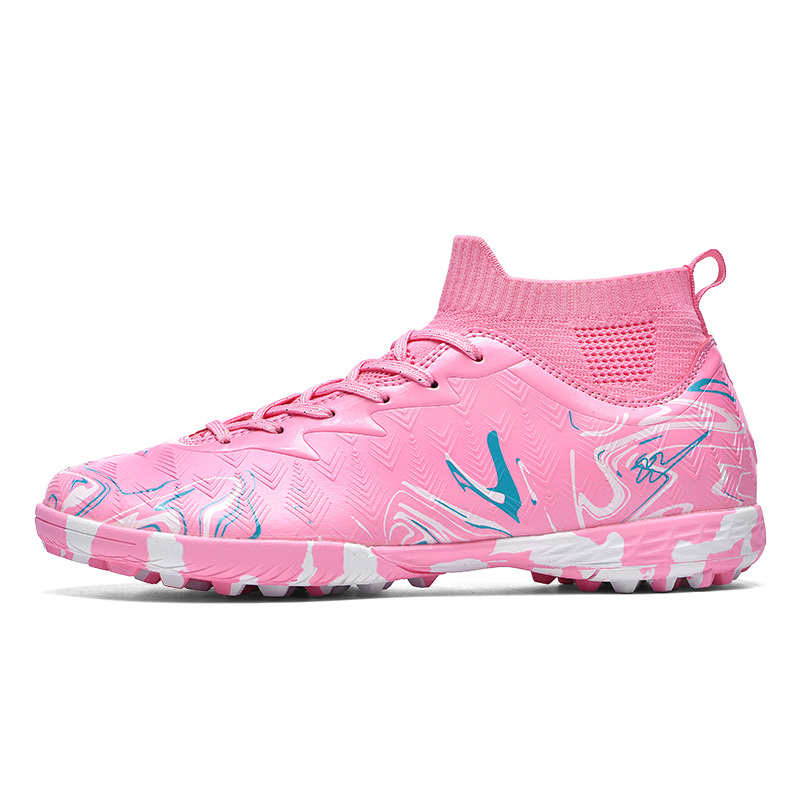 Binary Футбольные бутсы TF Turf Cushioning, износостойкие, легкие, нескользящие, унисекс, розово-розовые