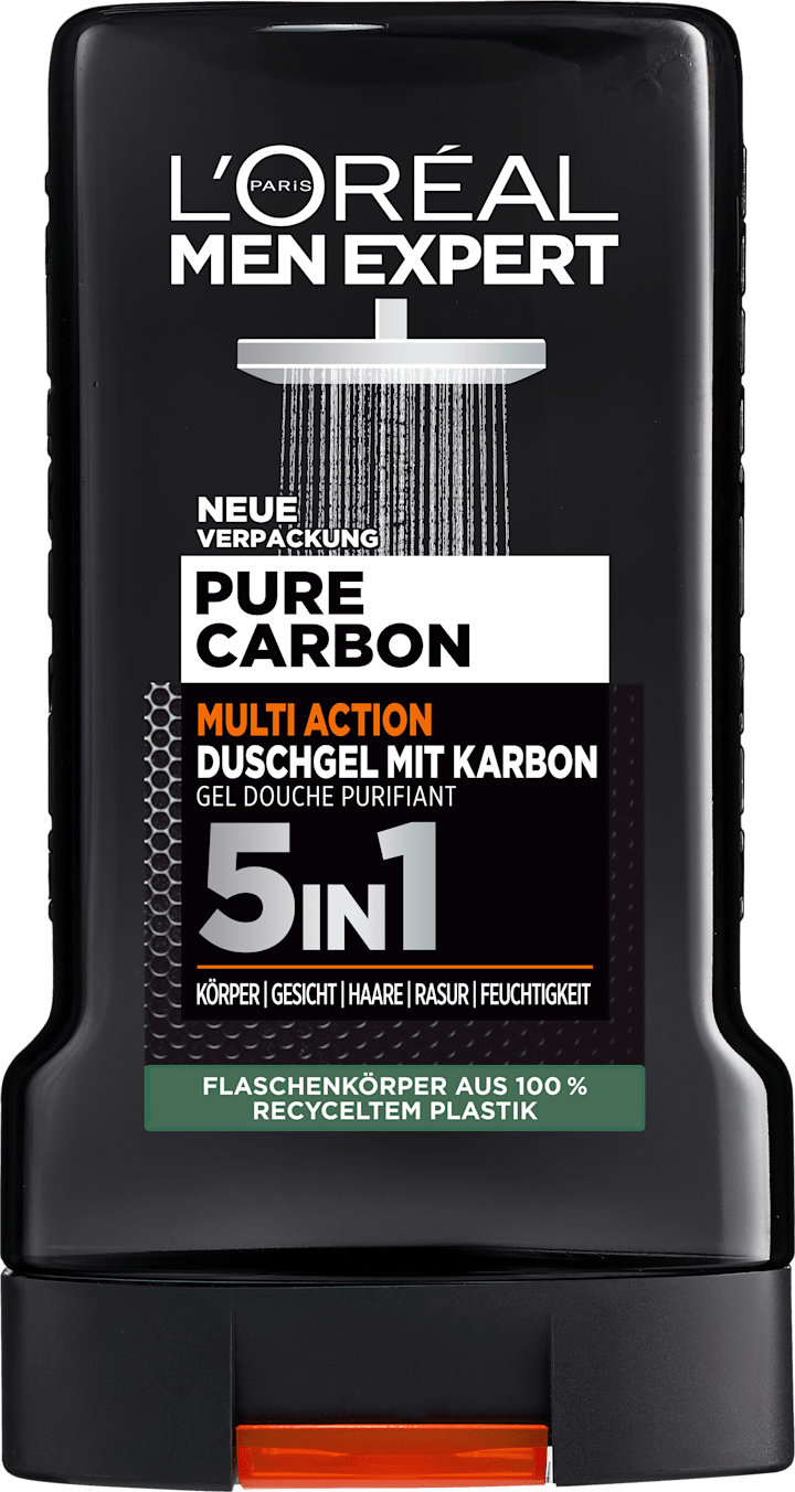 

Гель для душа L'ORÉAL PARiS MEN EXPERT Duschgel Pure Carbon mit Karbon, Multi Action 5in1, 250 ml