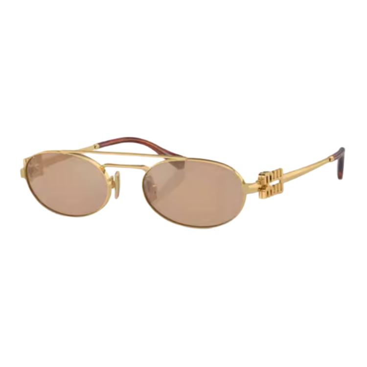 

MIU MIU Женские металлические авиаторские солнцезащитные очки золотые, Gold
