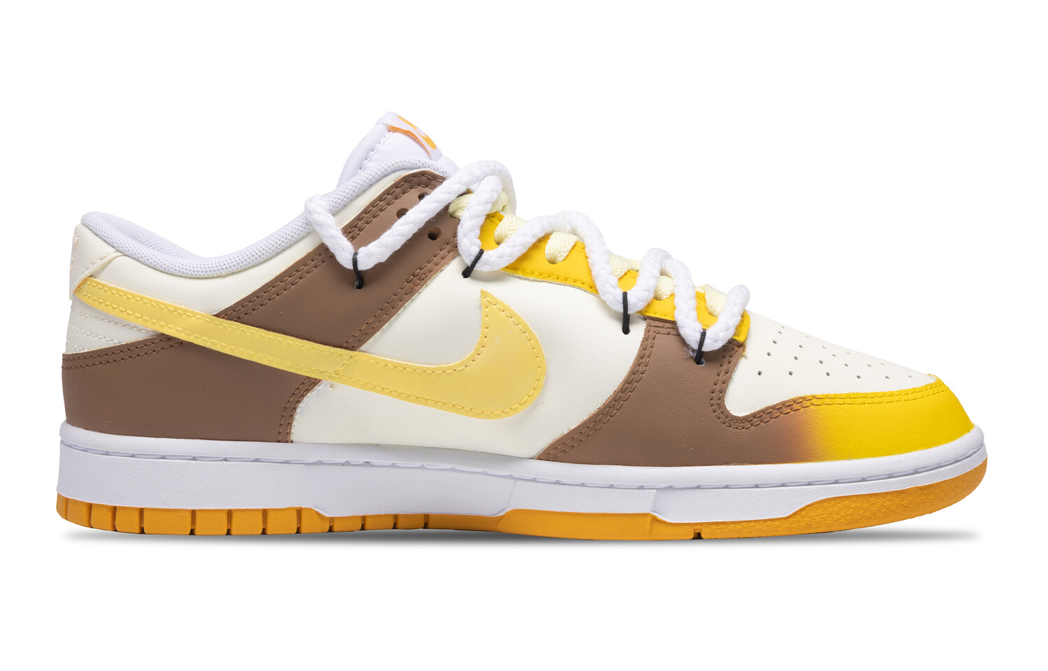 

Кроссовки Nike Dunk Skateboarding Shoes Men Low-top White, Yellow-brown, белый