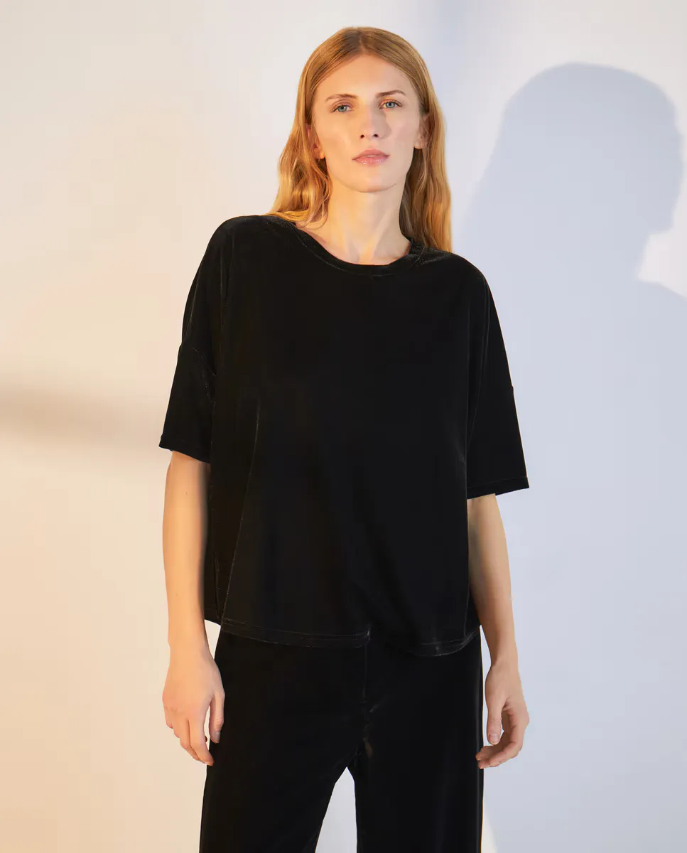 

Женская футболка с короткими рукавами и круглым вырезом Woman El Corte Inglés, черный
