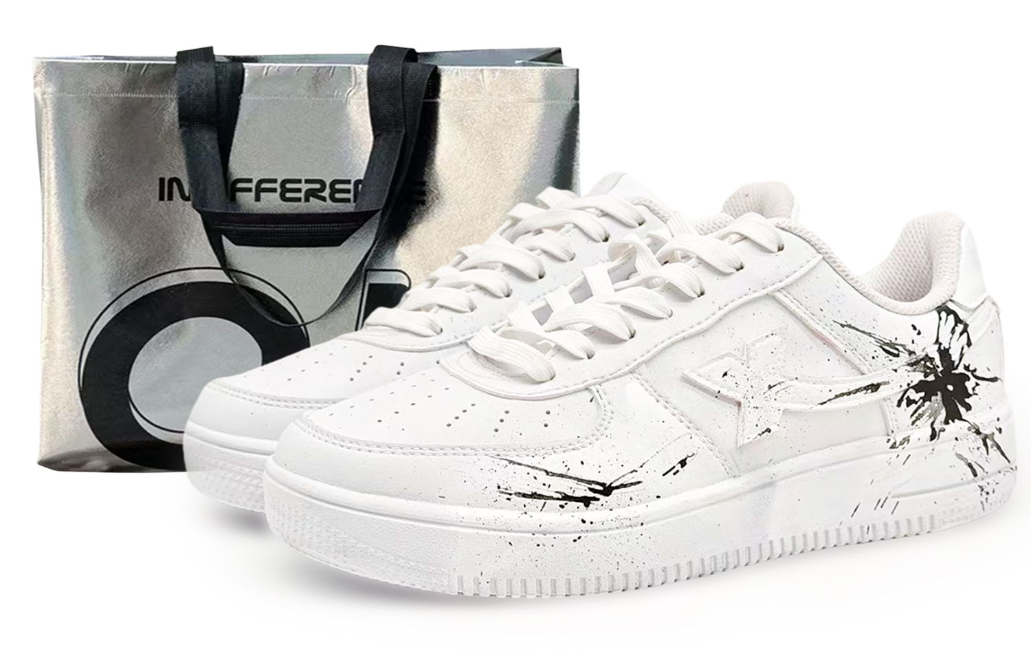 

XTEP Кроссовки Air Force One с низким верхом, устойчивые к истиранию и дышащие, для скейтбординга, мужские, черно-белые