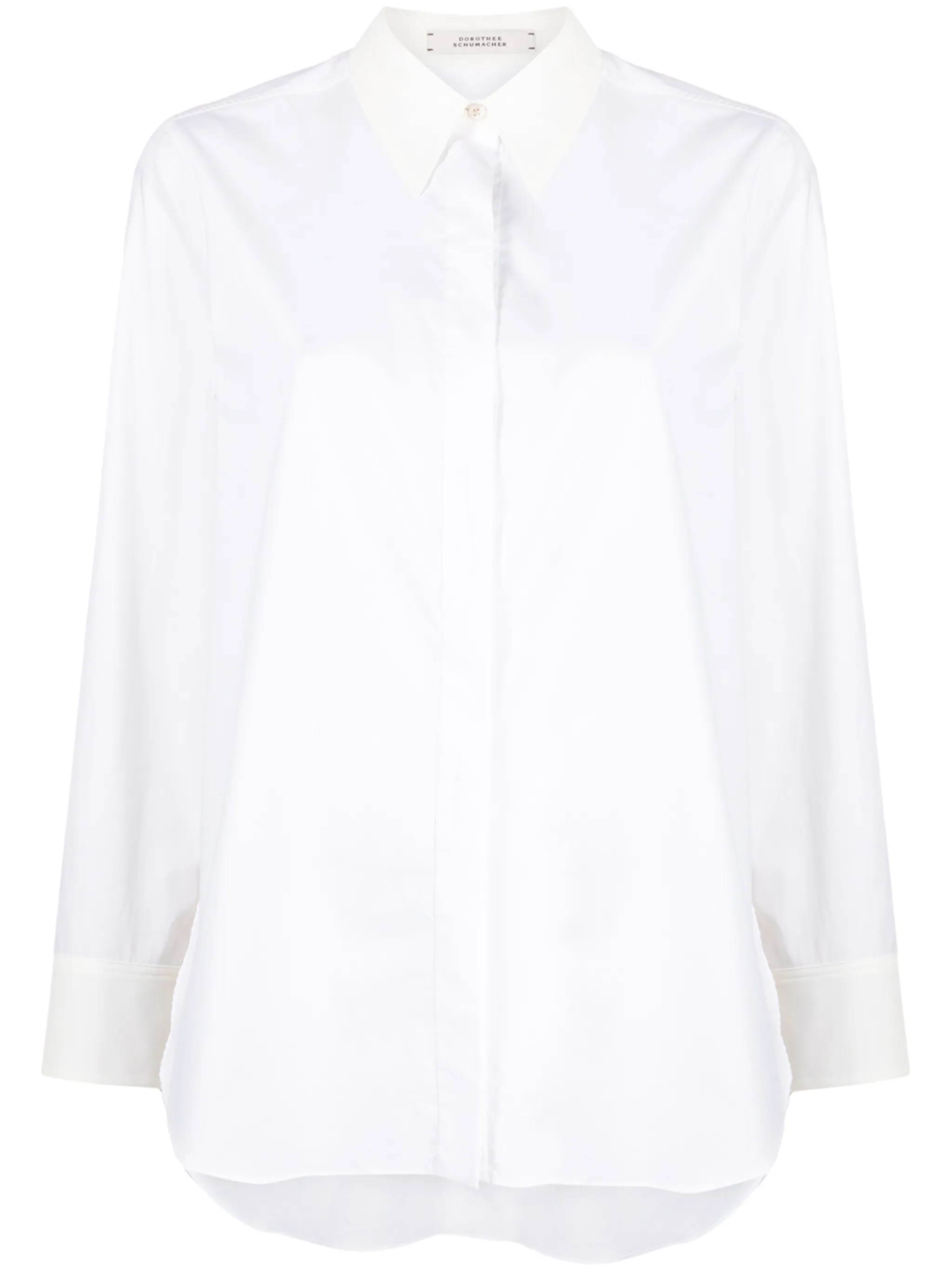 

Рубашка Poplin Power с потайной планкой Dorothee Schumacher, белый