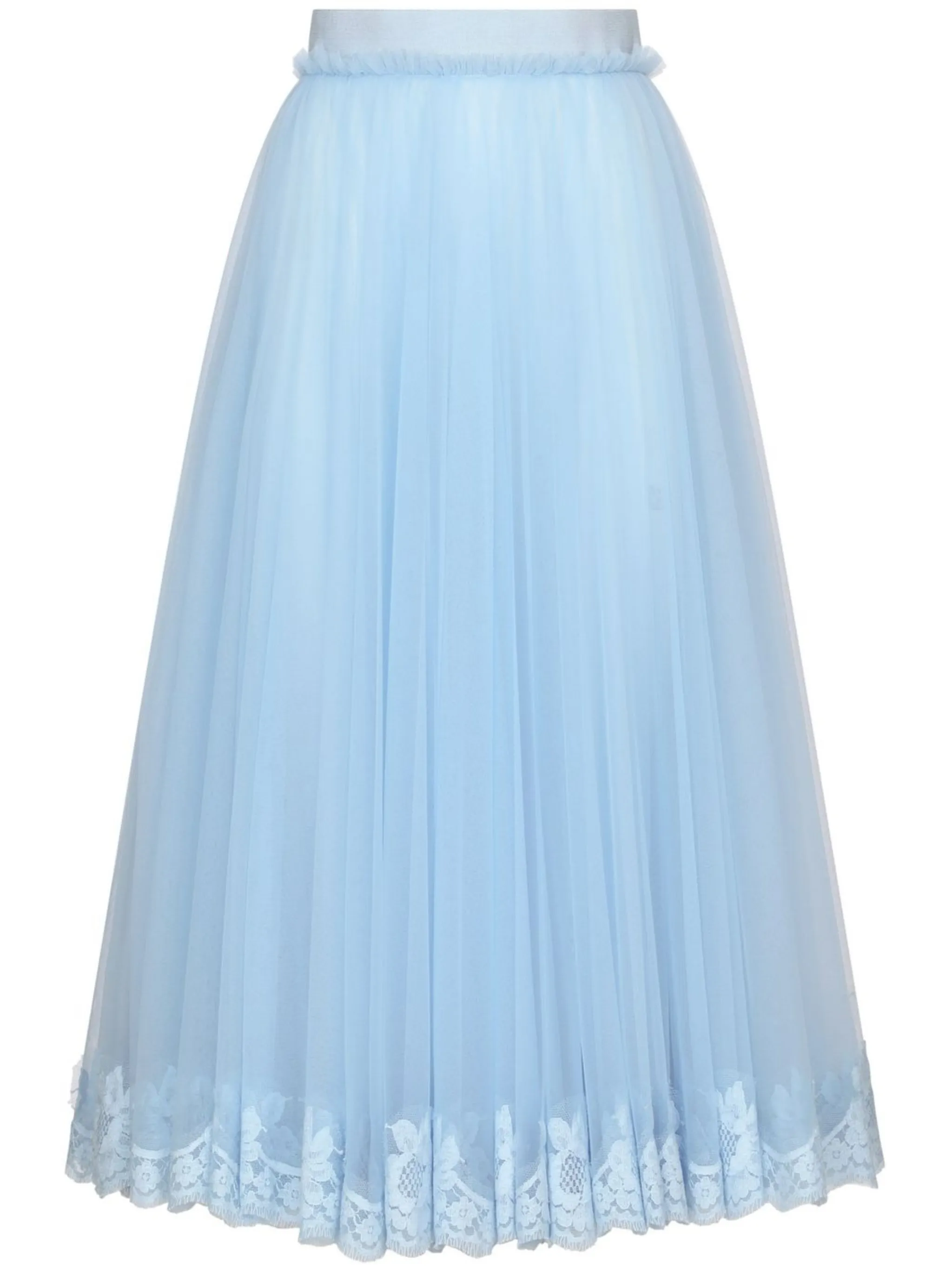 

Расклешенная юбка миди с кружевной отделкой Dolce & Gabbana, синий