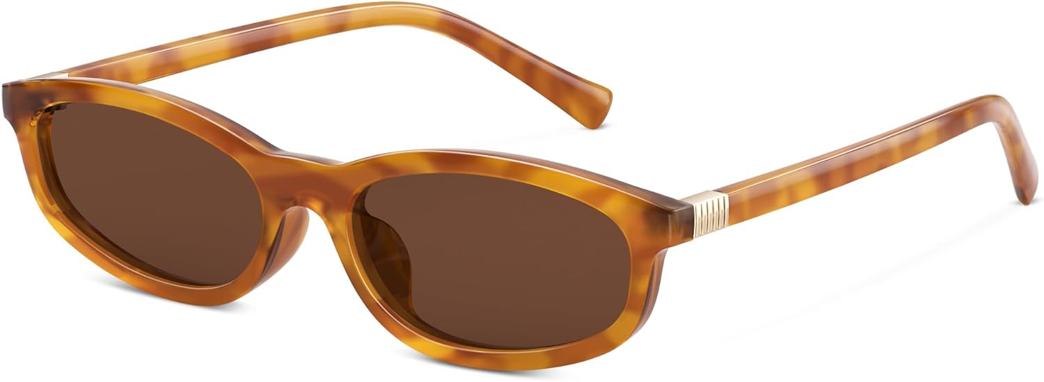 

Ретро поляризованные солнцезащитные очки для женщин и мужчин - модные солнцезащитные очки с защитой от УФ-излучения, легкие, в винтажном стиле ELITERA, 02-1pack-yellowleopard Frame Frame Tea Lens