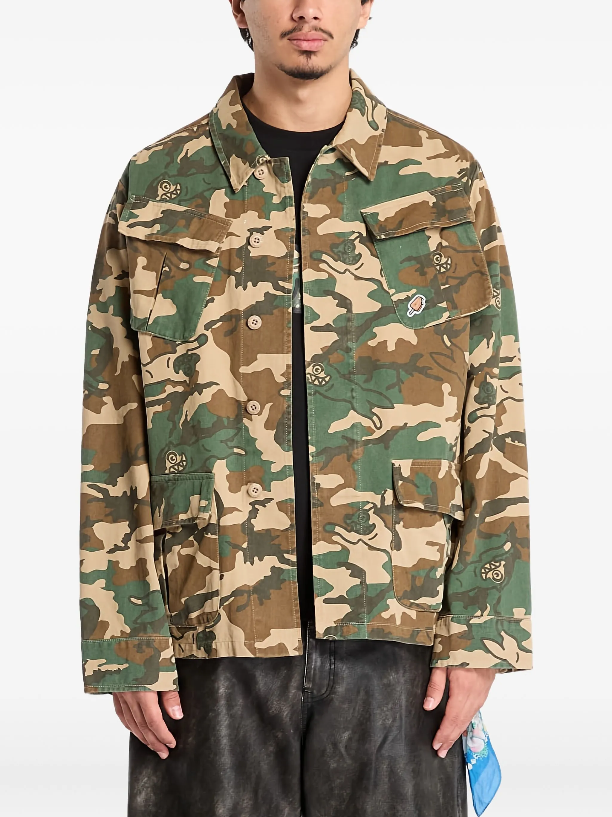 

Куртка Running Dog Woodland Camo M65 с карманами Billionaire Boys Club - Ice Cream, зеленый