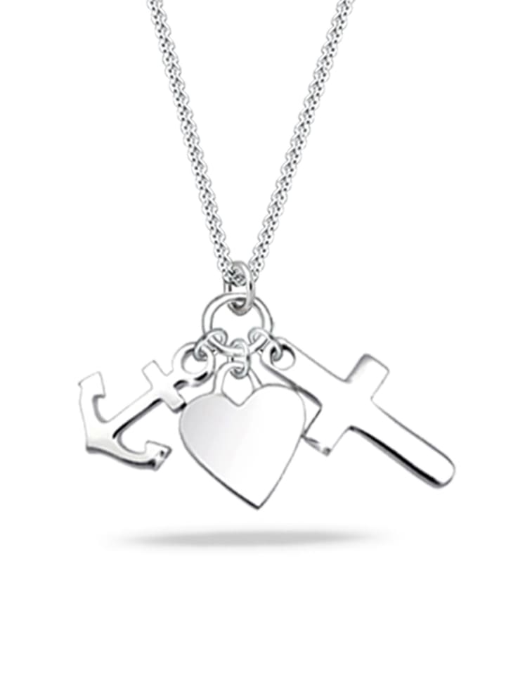 

Elli Колье из серебра 925 пробы: якорь, сердце, крест из серебра