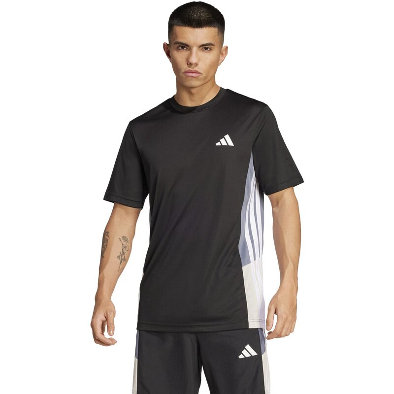 Рубашка-Шлейф, базовые элементы сезонного колорблока Adidas, черный — фото 2