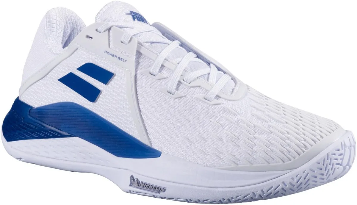 Мужские теннисные кроссовки Babolat Propulse Fury AC, белый/темно-синий — фото 2