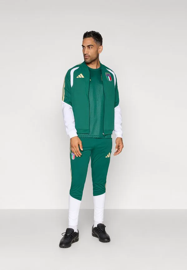 Итальянские тренировочные штаны 26 тиро, форма национальной сборной. Adidas Performance, Collegiate Green — фото 2
