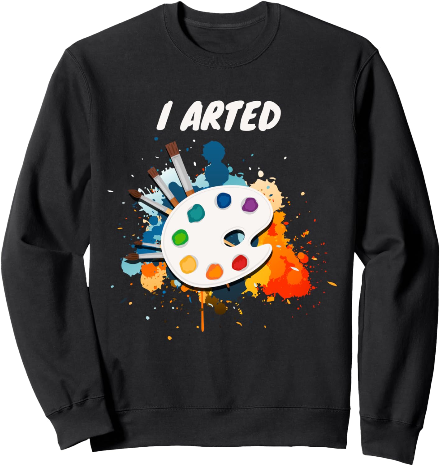 

Я - художник. Забавная, милая, классная графика, красочная толстовка в подарок Artists Unique Gifts, черный