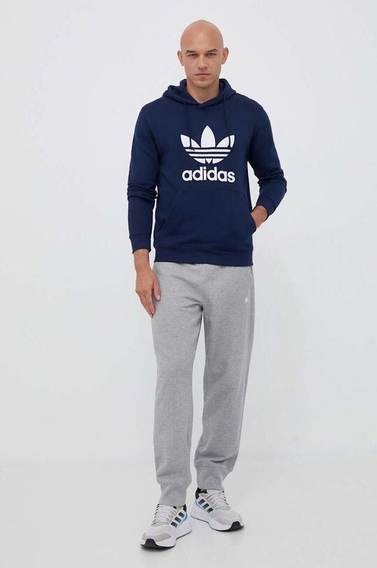 Хлопковая толстовка adidas Originals, темно-синий — фото 2