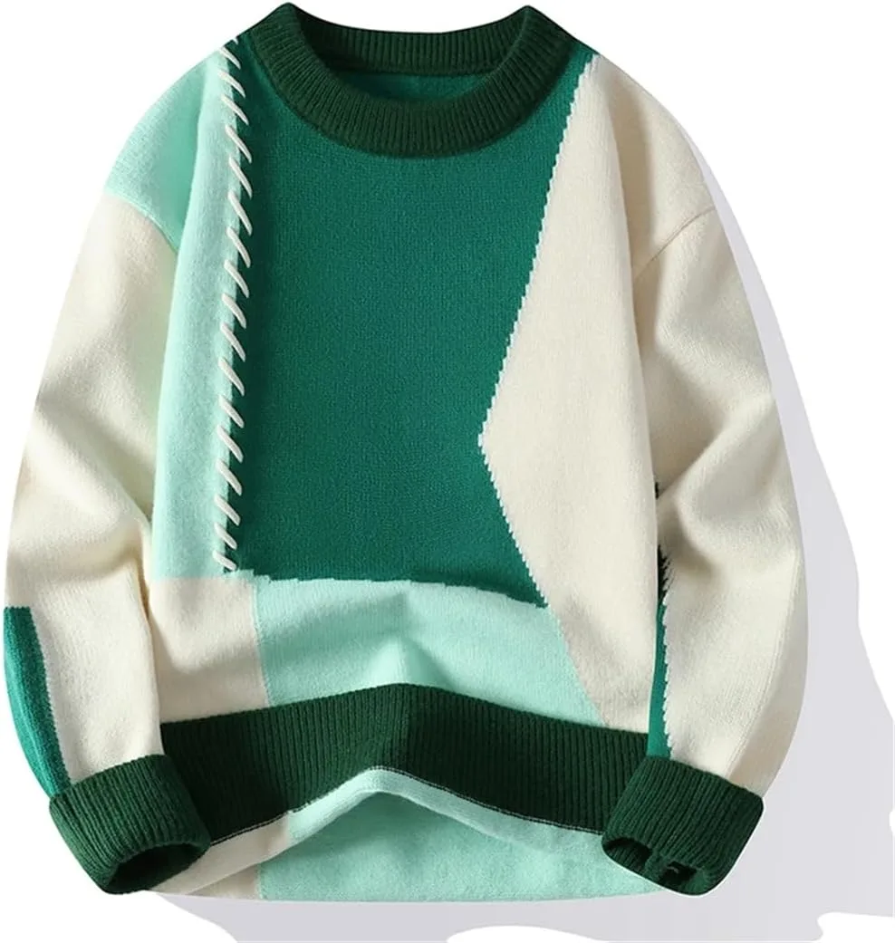 

Мужской свитер с круглым вырезом утепленный