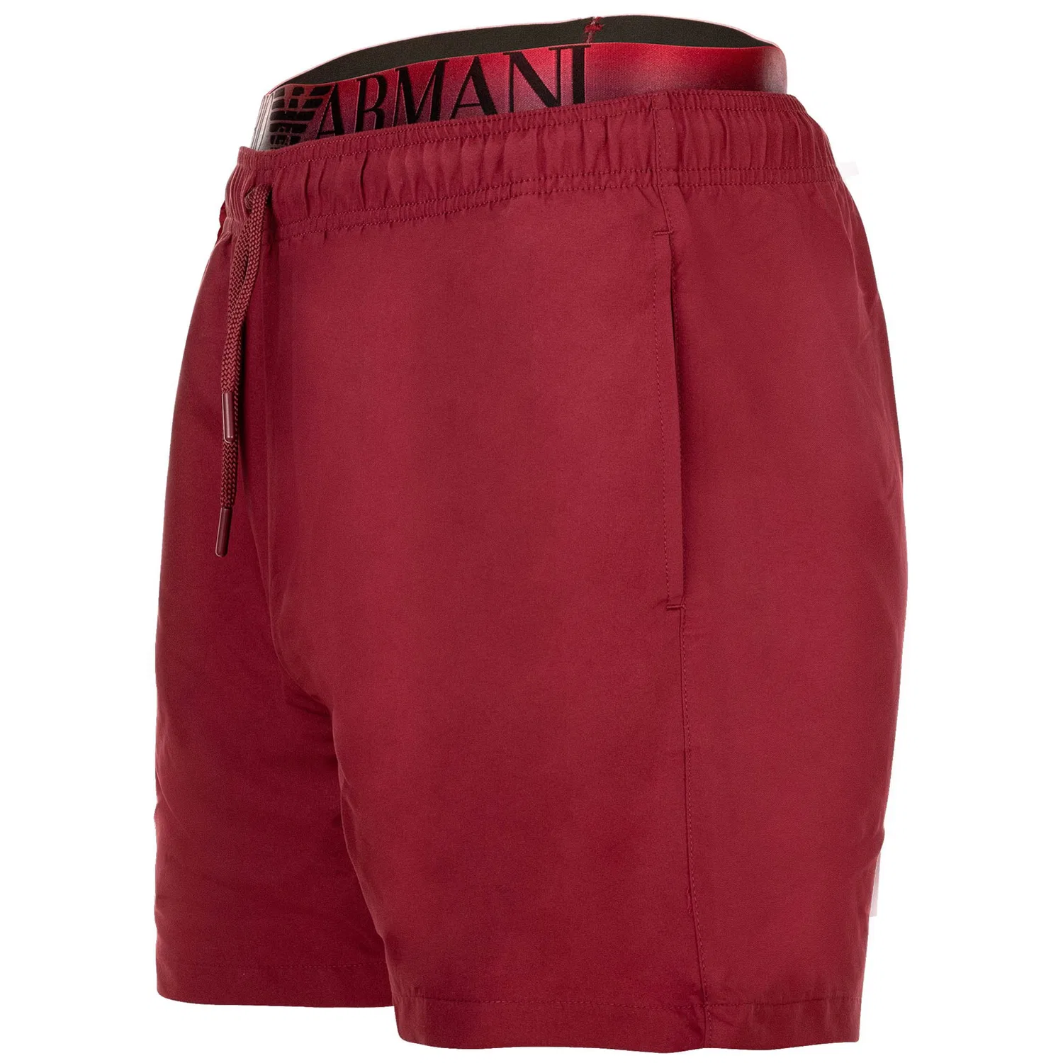 Пляжные шорты Emporio Armani в бордовом цвете — фото 2
