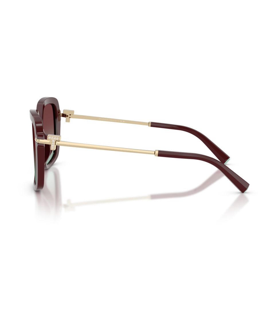 Женские квадратные солнцезащитные очки, TF4252B Tiffany & Co, Burgundy, Blue — фото 4
