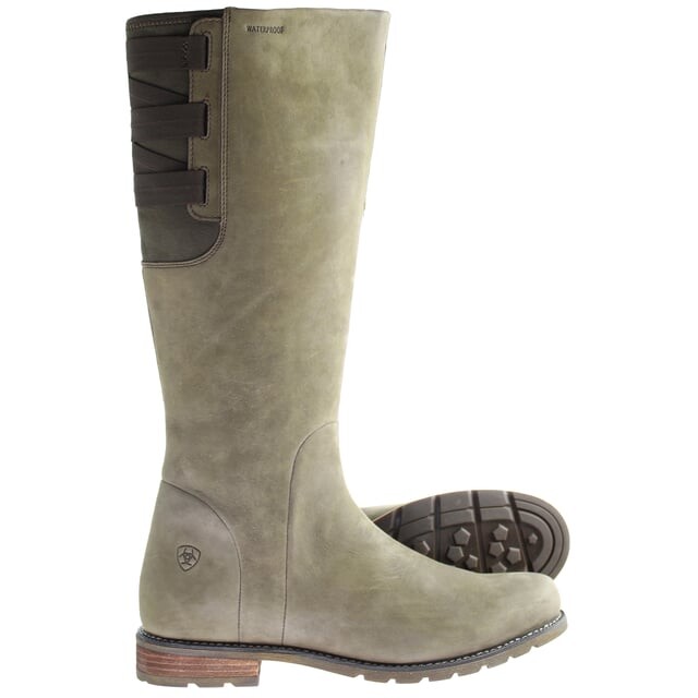 Женские сапоги Ariat Clara h20 высокие кожаные, оливковый — фото 4
