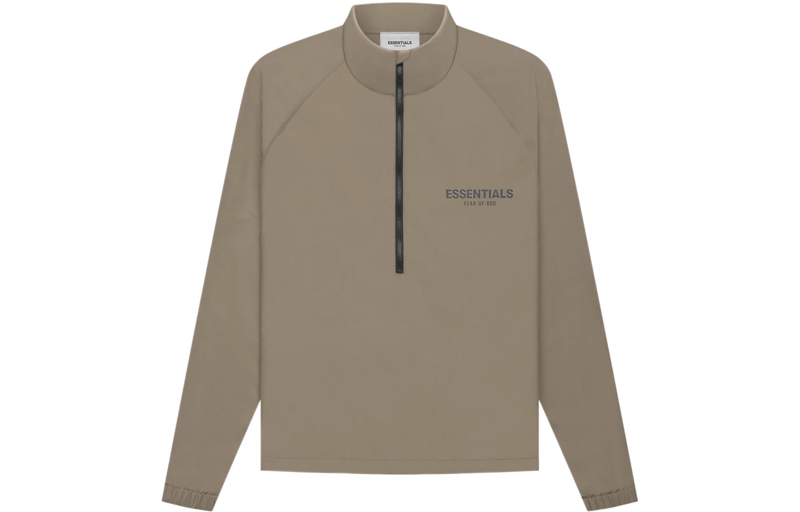 Полузастегивающаяся спортивная куртка Fear Of God Essentials, пшенично-коричневый — фото 2