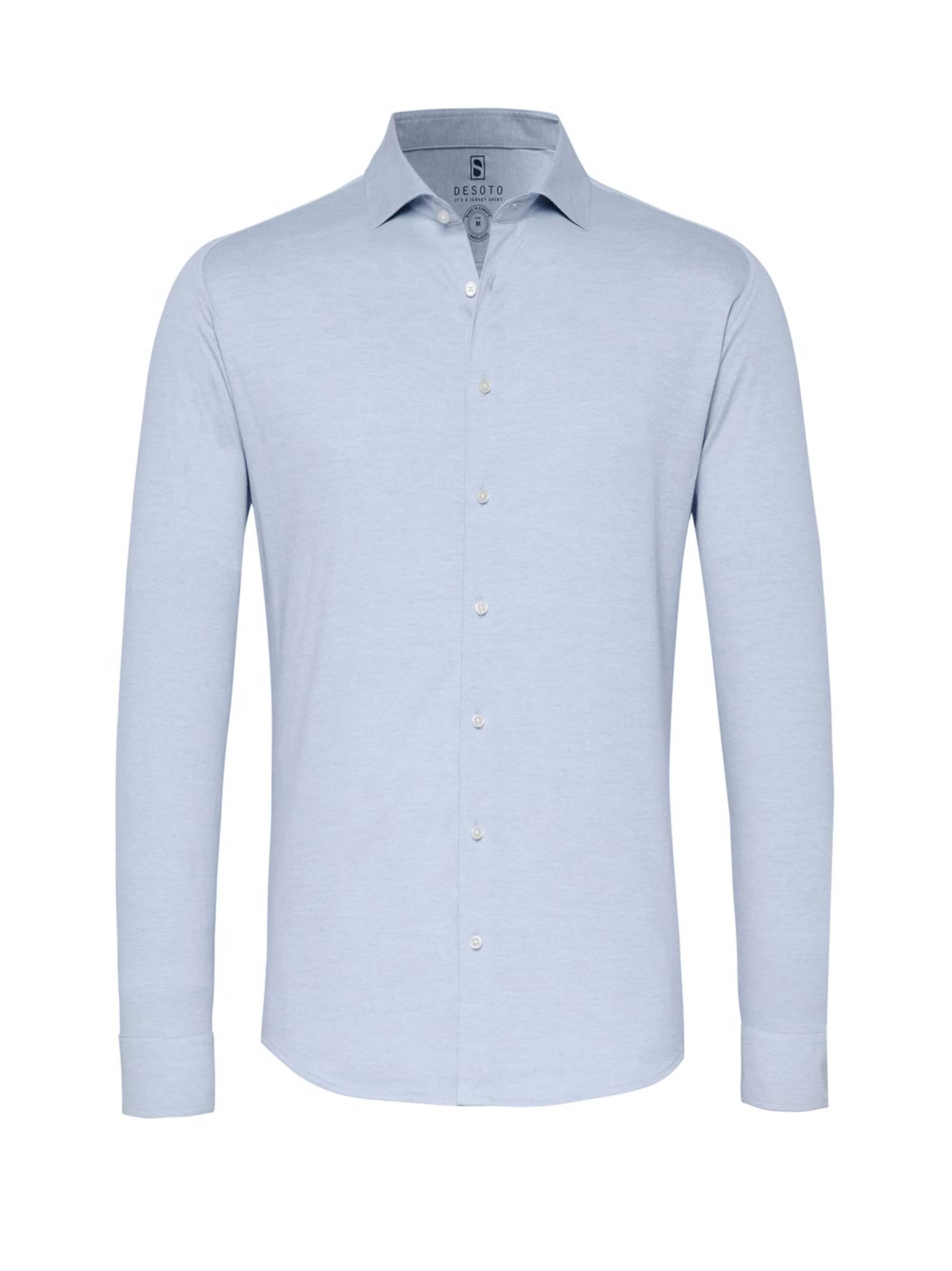 

DESOTO Деловая рубашка приталенного кроя Slim fit в светло-голубом цвете