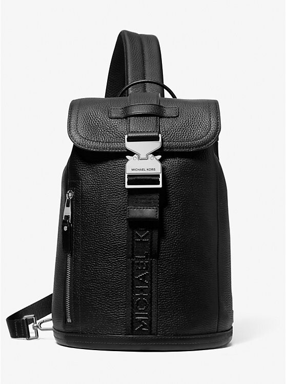 

Рюкзак-слинг Hudson Leather Aviator Michael Kors, черный