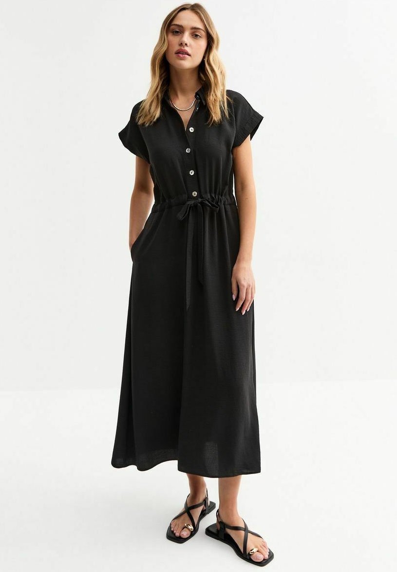 

Повседневное платье DRAWSTRING WAIST MIDI New Look, черный