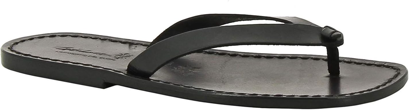 

Джанлука - мастера по коже. Ручная работа. Мужские кожаные домашние тапочки Gianluca - L'artigiano del cuoio, черный