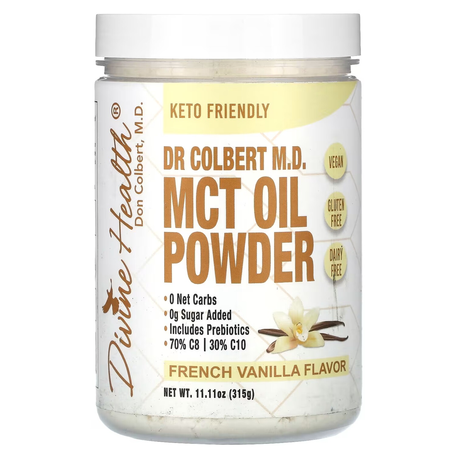 

Масло MCT Divine Health Dr Colbert MD со вкусом ванили, 315 г