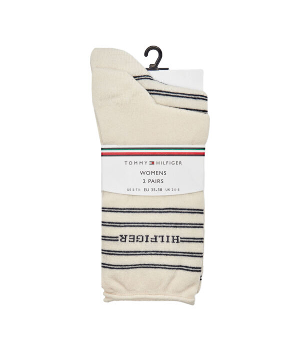 Носки бежевые Tommy Hilfiger с полосками, 2 пары — фото 2