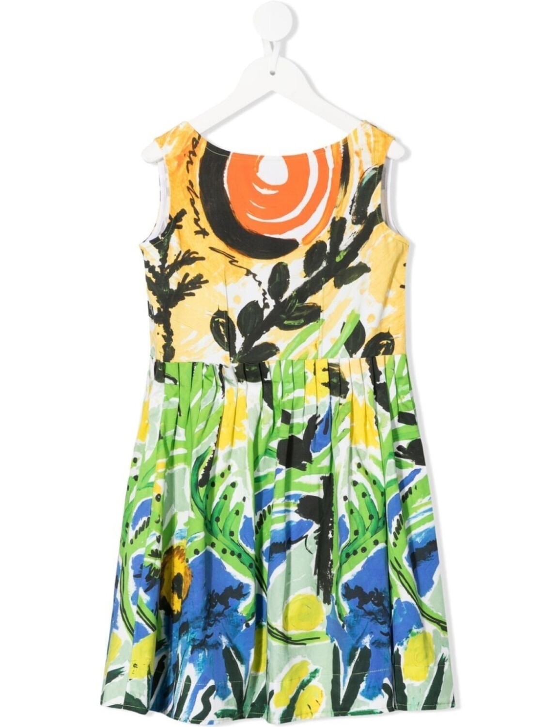 

Платье с принтом Marni Kids, зеленый