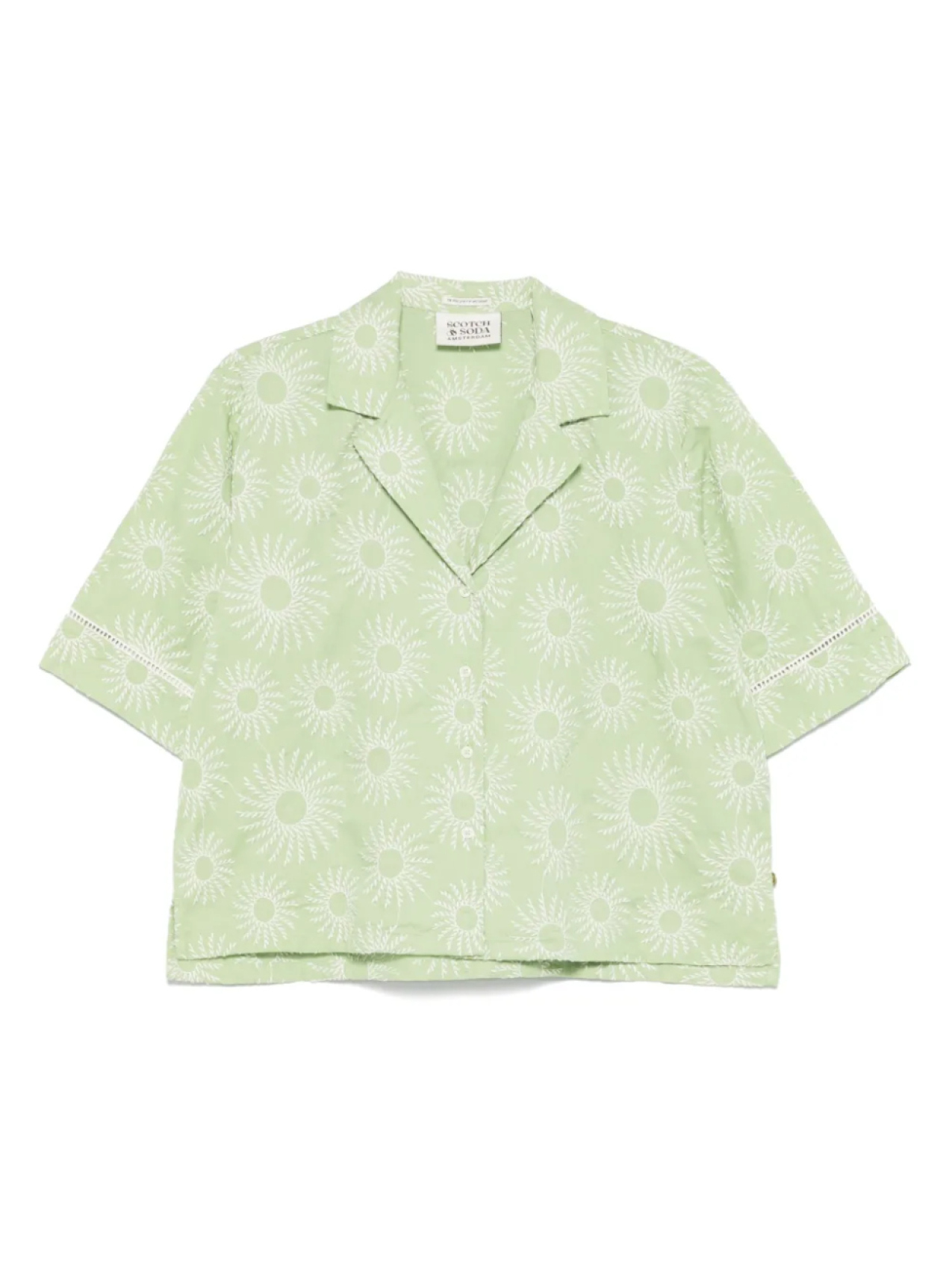 

Scotch & Soda рубашка с цветочной вышивкой, зеленый
