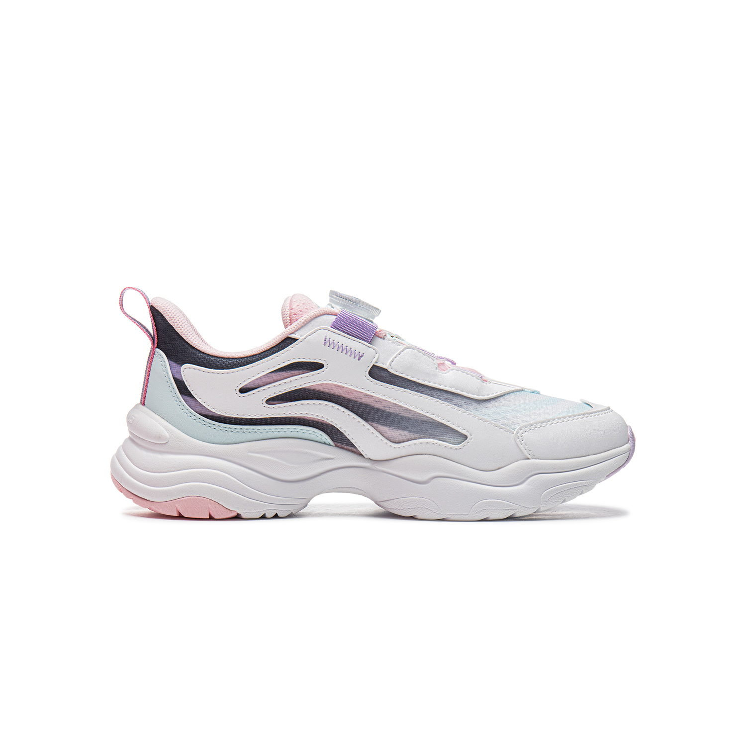 Кроссовки Casual низкие Shock Absorbers Rebound Standard White/Light Sky Blue детские LINING YOUNG, Sкоричневыйdard белый/светло-синий — фото 3