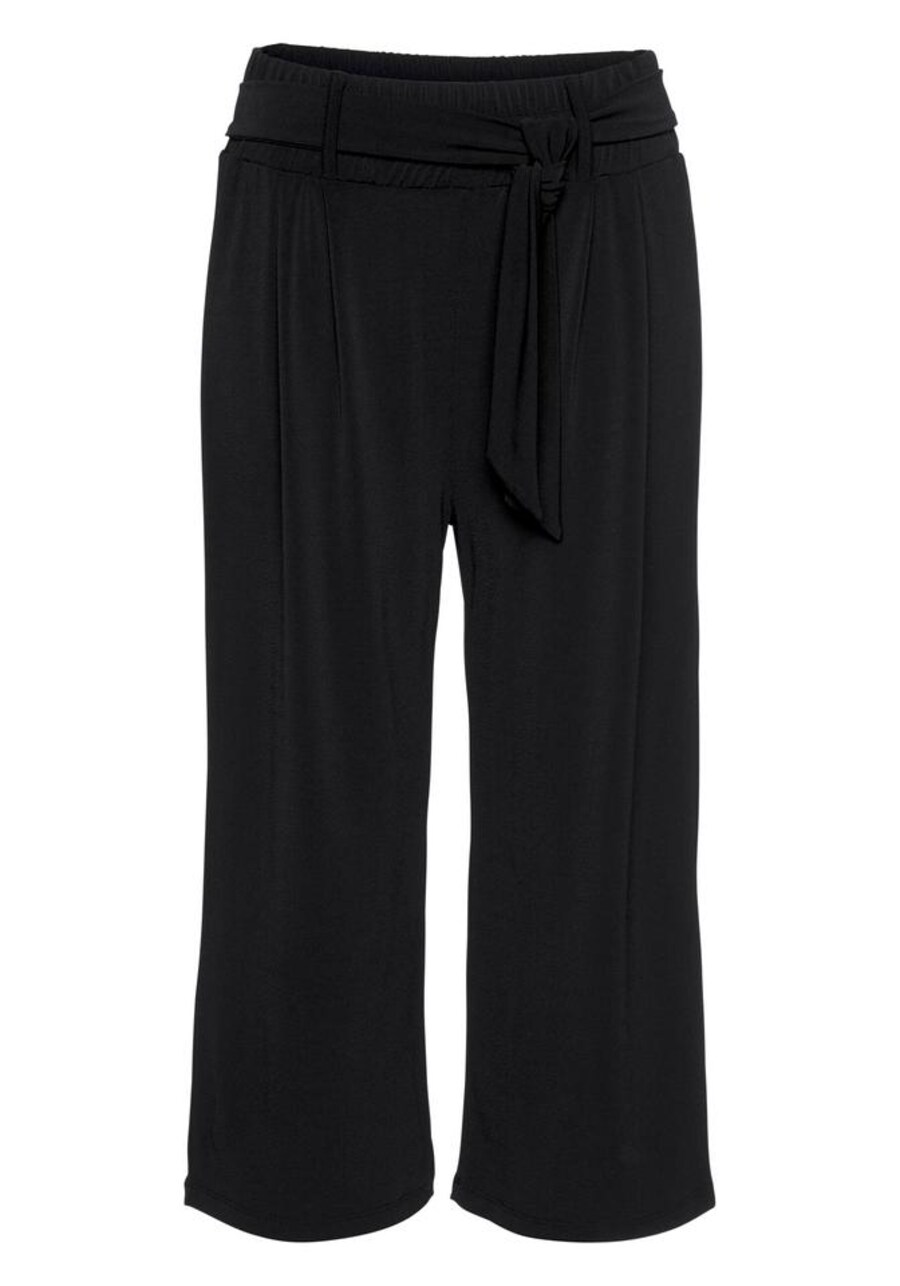 

Брюки со складками спереди LASCANA Wide leg Pleat-Front Pants, черный
