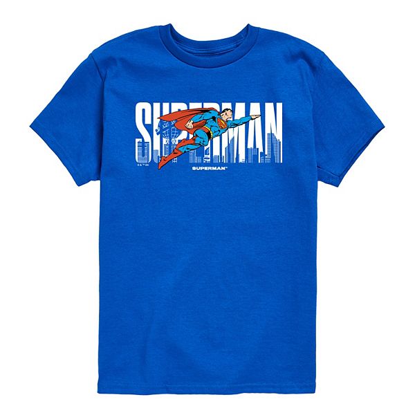 

Футболка с принтом superman pose logo для мальчиков 8-20 Licensed Character, Royal Blue