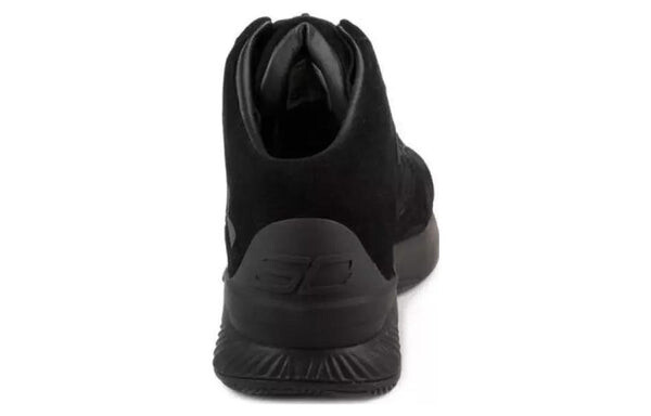 Кроссовки curry 1 lux mid 'black suede' Under Armour, черный — фото 4
