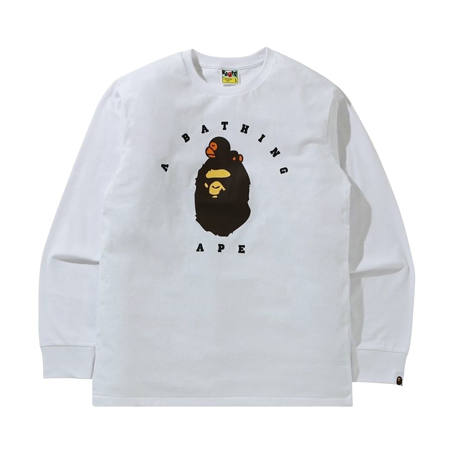 

Футболка с длинными рукавами BAPE Milo On Ape, цвет Белый