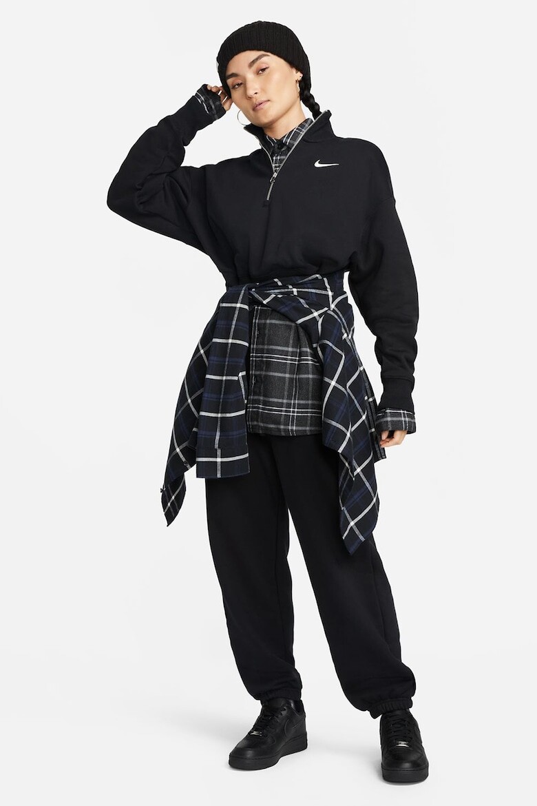 

Укороченная толстовка с короткой молнией Nike, черный