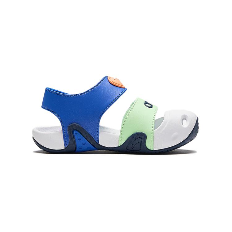Звезда противоскользящие амортизирующие низкие детские ботинки blue green white baby Antakids, Sea синий/fluorescent светло-grass зеленый — фото 4