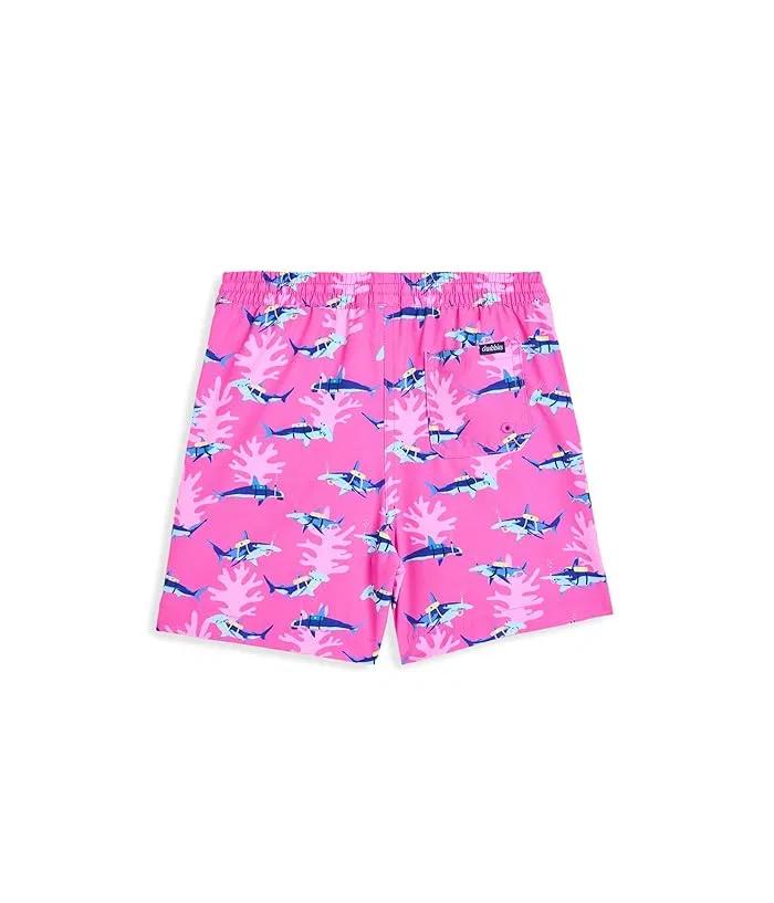 Плавки с акулами Chubbies Kids, Bright Pink/Pattern Base — фото 2