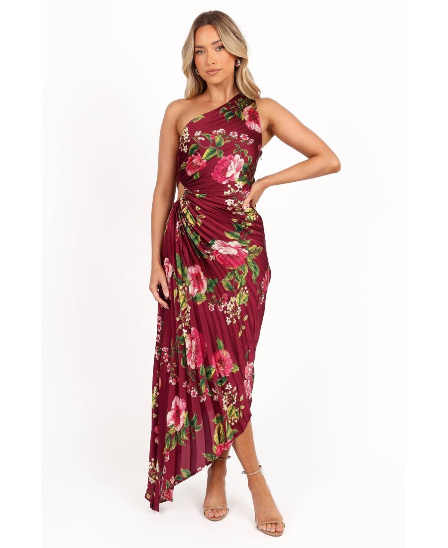 

Женское макси-платье Kleo на одно плечо Petal and Pup, Burgundy floral