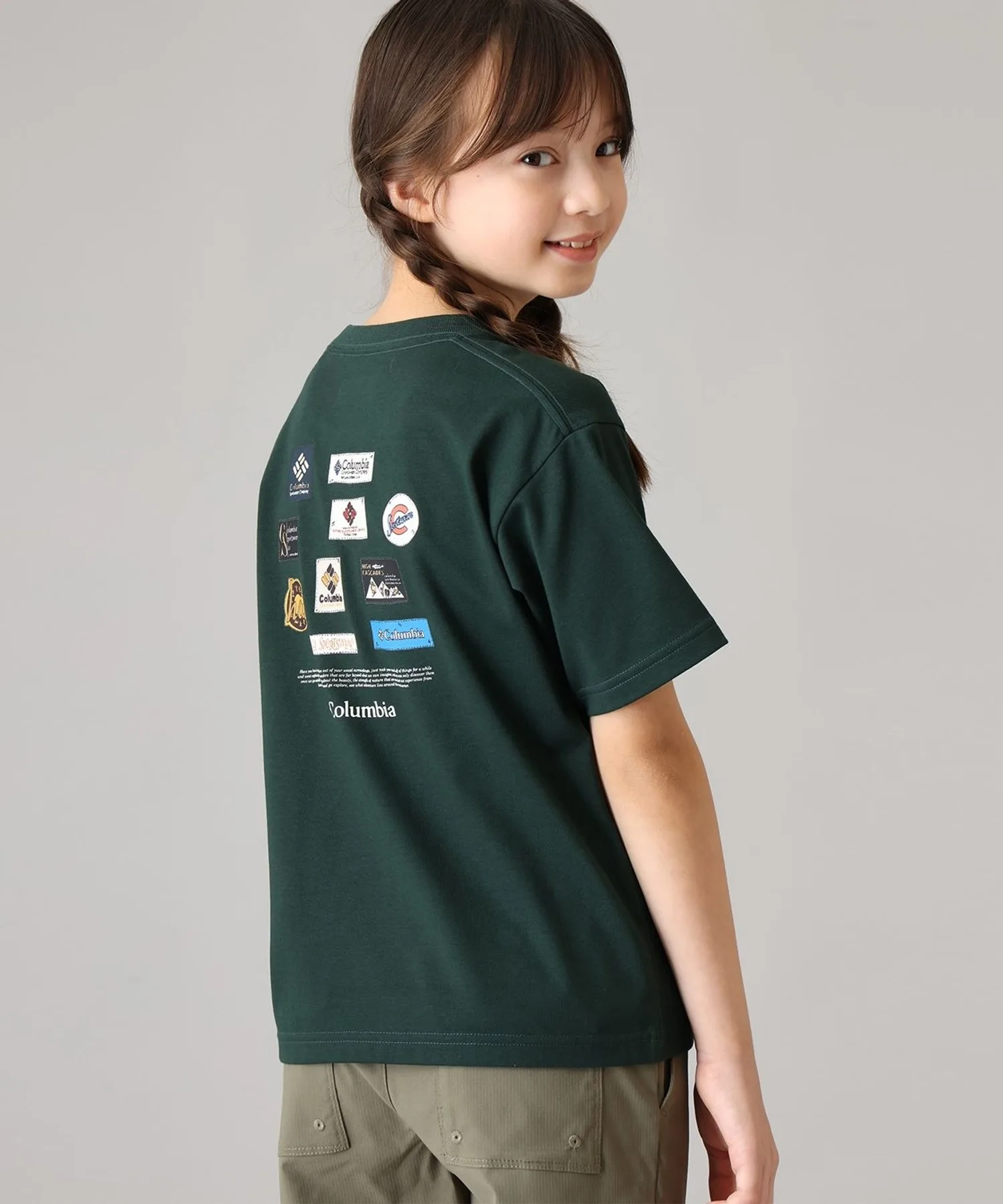 Детская футболка с принтом Columbia Stuck Brook Graphic S/S Tee зелёная