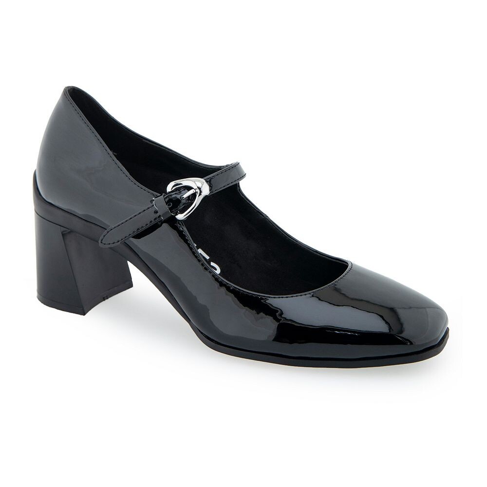 Аэрозоли Cali Женские туфли Mary Jane Heels Aerosoles, цвет Black Patent Faux Leat