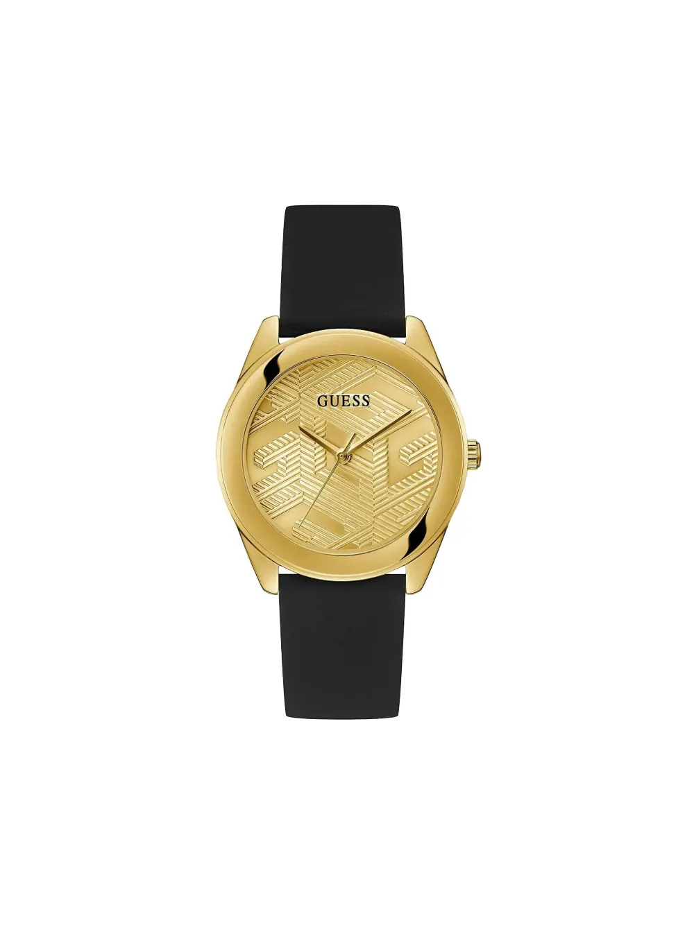 

Черные аналоговые часы с золотистым покрытием, 42 мм GUESS USA, черный