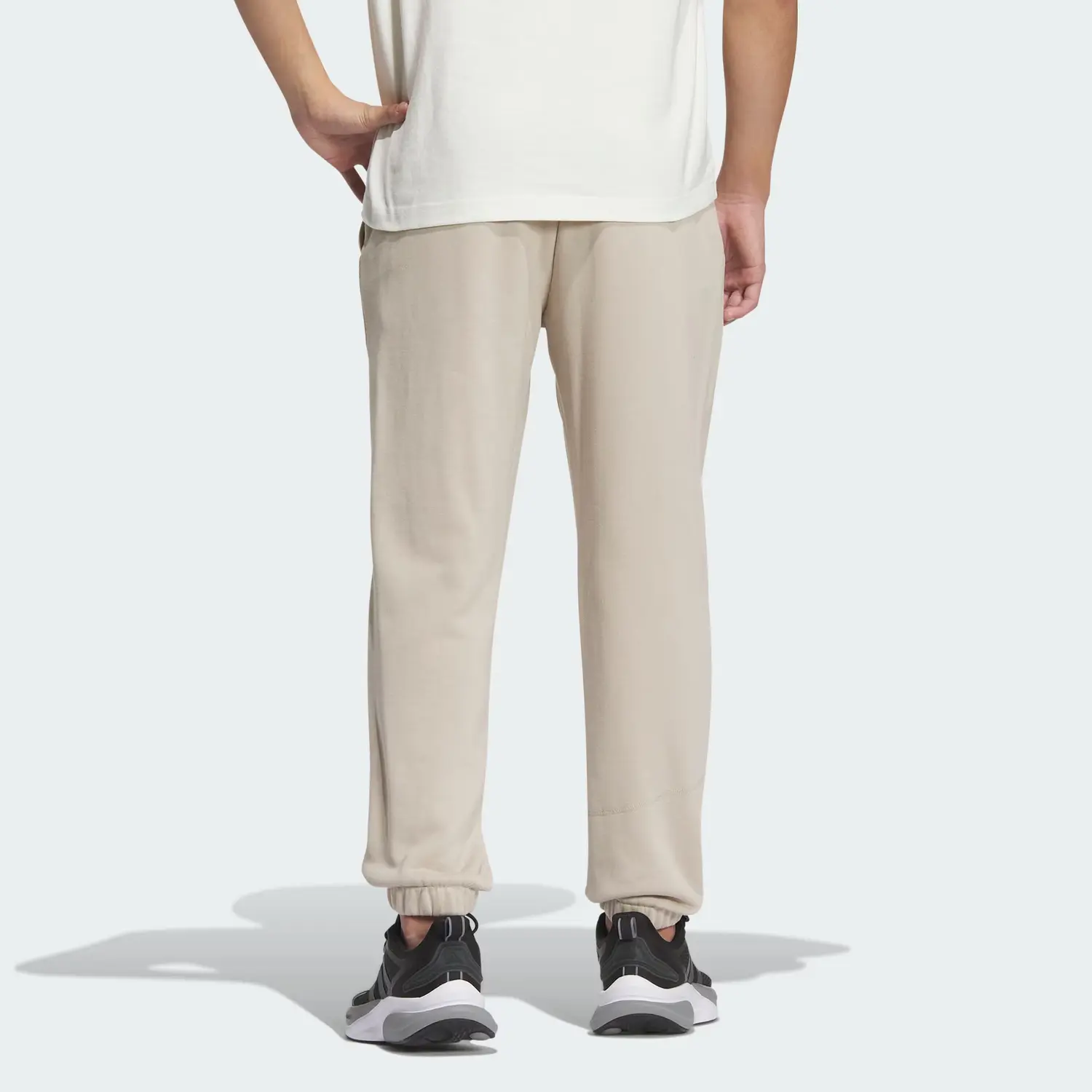 Спортивные брюки Lounge Knit Мужские светло-коричневые Adidas, коричневый — фото 4