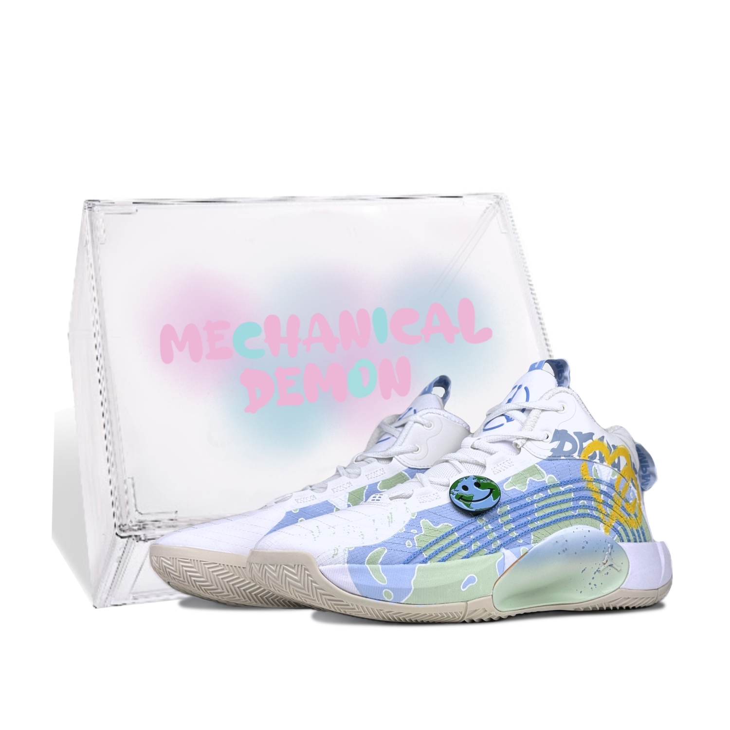 

Jordan Кроссовки баскетбольные мужские jumpman 2021 explosion plan, love earth cushioning, wear resistant, light blue