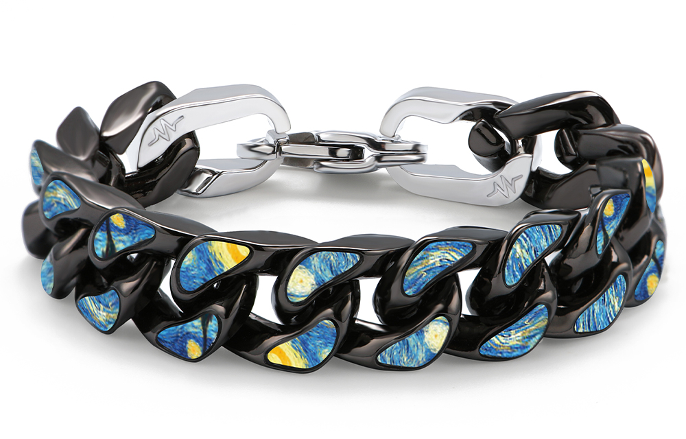 

Унисекс хип-хоп браслет Cuban HPC Cooraree, черный