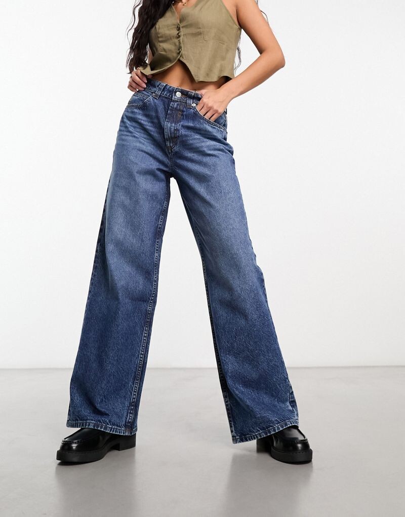 

Темно-синие джинсы ASOS DESIGN Dad