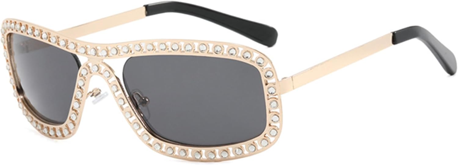 

Женские солнцезащитные очки Bullabulling Bling, квадратные солнцезащитные очки, очки со стразами, большие солнцезащитные очки с бриллиантами и кристаллами, винтажные, C1