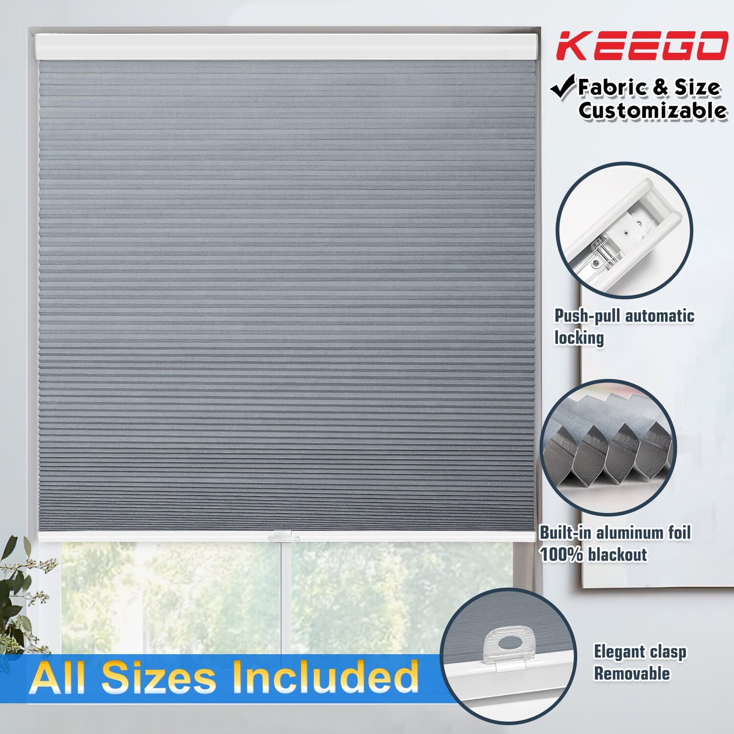 

Шторы KeEgo Blinds, синий