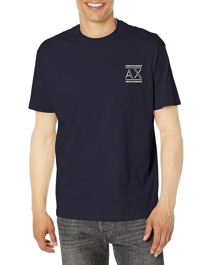 

Футболка Armani Exchange Slim Fit AX Logo, темно-синий