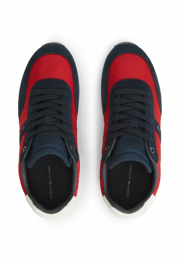 Кроссовки Tommy Hilfiger Th lo run icon summer mix, пустынное небо, основной красный — фото 3